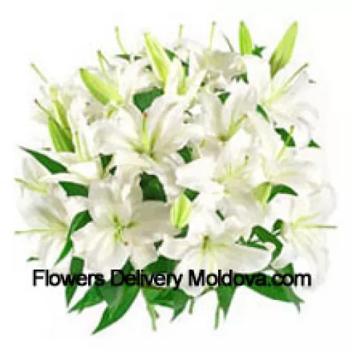 Bunch Of White Colored Lilies