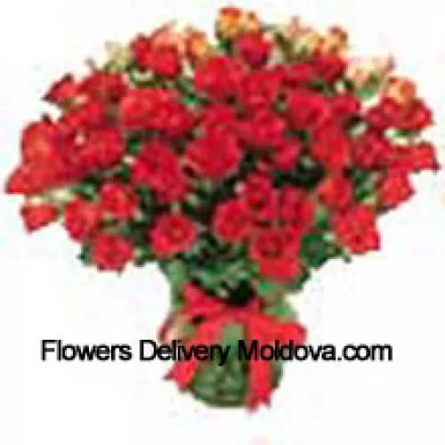 Bunch Of 25 Red Colored Roses