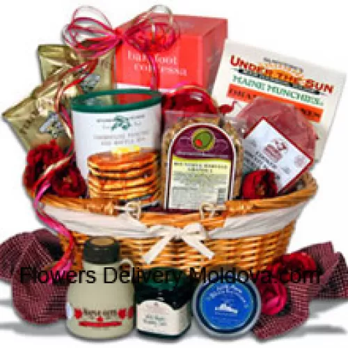 Nothing says, “I love you” like breakfast in bed and this new addition to our outstanding line of Women's Day Gift Baskets is guaranteed to impress! Get the day started on the right foot, or help savor the night before by making an easy, delicious gourmet breakfast in just a few minutes with this thoughtful and romantic Women's Day Gift. They'll wake up to the arluffy pancakes, fresh country ham, authentic maple syrup, blueberry jam and much more! (Please Note That We Reserve The Right To Substitute Any Product With A Suitable Product Of Equal Value In Case Of Non-Availability Of A Certain Product)